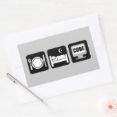 Essschlafcode Rechteckiger Aufkleber (Umschlag)