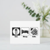 Essschlafen Postkarte (Stehend Vorderseite)