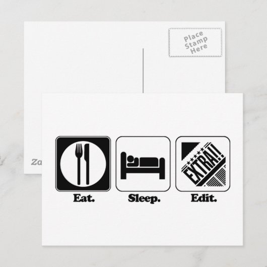 Essschlafen Postkarte (Vorne/Hinten)