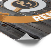 Essschlafhandel Wiederholungswortart Poster (Ecke)