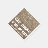 Essst Drink Beängstigend Spider Halloween Kraft We Serviette (Ecke)
