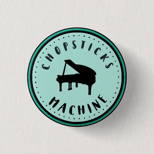 Essstäbchen-Maschinen-Klavier-Knopf Button (Vorderseite)