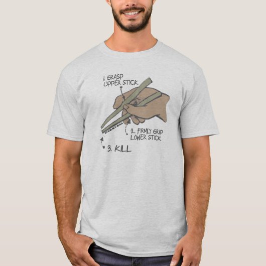 Essstäbchen Ninja T-Shirt (Vorderseite)