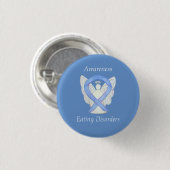 Essstörungen Sensibilisierung Ribbon Engel Custom  Button (Vorne & Hinten)
