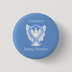 Essstörungen Sensibilisierung Ribbon Engel Custom Button