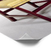 Essstühle, mit platschen Rückenlehnen überzogen Poster (Ecke)