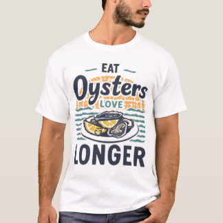 Esst Austern, Liebe länger - Vintages T-Shirt Meer