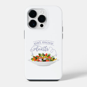 Eßt mehr Pflanzen frische Salat Motivation Schrift iPhone 14 Pro Hülle