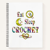 Esst schlafend Crochet Notizblock (Vorderseite)