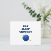 Esst schlafend Crochet Postkarte (Stehend Vorderseite)