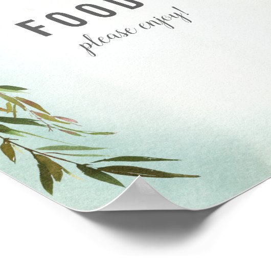 Esstisch Grüne Rose Sprinkle Dusche Poster (Ecke)