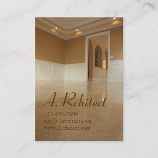 Esszimmer im Neubau-Zuhause Visitenkarte (Vorderseite)