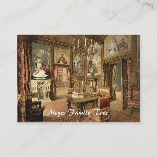 Esszimmer, Neuschwanstein-Schloss, Deutschland Visitenkarte (Vorderseite)