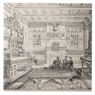 Esszimmer, 'von den Beispielen von altem und von Fliese