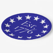 Est. 1776 Betsy Ross Flag Patriotes Geschenk Pappteller (Schrägansicht)