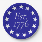 Est. 1776 Betsy Ross Flag Patriotes Geschenk Pappteller (Vorderseite)