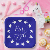 Est. 1776 Betsy Ross Flag Patriotes Geschenk Pappteller (Party)