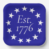 Est. 1776 Betsy Ross Flag Patriotes Geschenk Pappteller (Vorderseite)