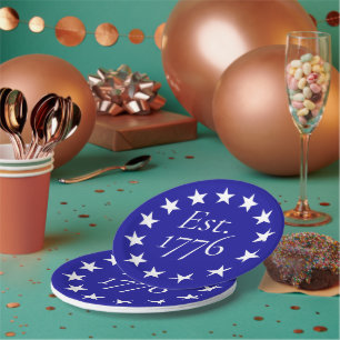 Est. 1776 Betsy Ross Flag Patriotisches Geschenk Pappteller