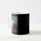 Est 1776 Kuhschädel am 4. Juli Kaffeetasse (Vorderseite Links)