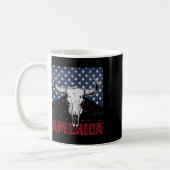 Est 1776 Kuhschädel am 4. Juli Kaffeetasse (Links)