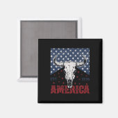 Est 1776 Kuhschädel am 4. Juli Magnet (Vorderseite/Rückseite)