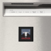 Est 1776 Kuhschädel am 4. Juli Magnet (In Situ (Geschirrspüler))