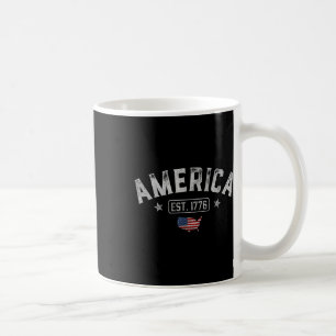 Est 1776 Patriotische US-amerikanische Flagge 4. J Kaffeetasse