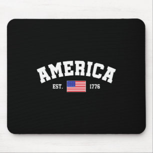 Est 1776 Patriotische US-amerikanische Flagge 4. J Mousepad