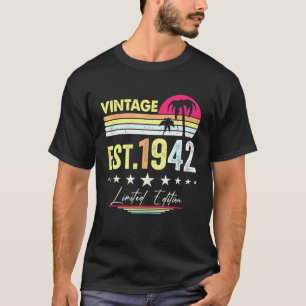 Est 1942 Vintage 1942 Limitierte Auflage 80. Gebur T-Shirt