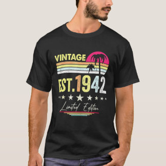 Est 1942 Vintage 1942 Limitierte Auflage 80. Gebur T-Shirt