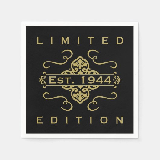 Est. 1944 80. Geburtstag Serviette (Vorderseite)