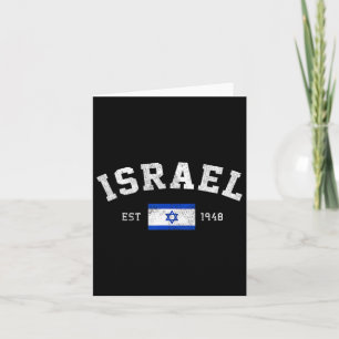 Est. 1948 Israelis Tag der Unabhängigkeit mit Flag Karte