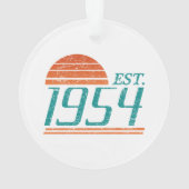Est. 1954 Vintag 70 Jahre alt Ornament (Rückseite)
