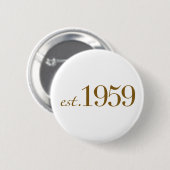 Est 1959 button (Vorne & Hinten)