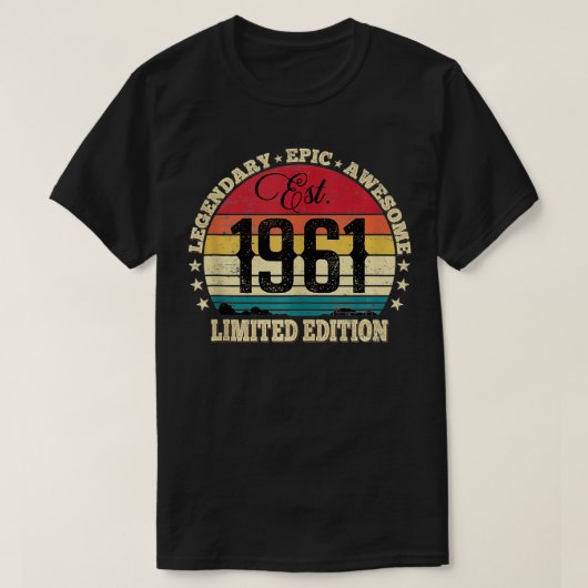 Est 1961 Limited Edition 60th Birthday Cute Vinta T-Shirt (Design vorne)