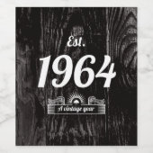 Est. 1964 ein Vintages Jahr Weinetikett (Einzelnes Label)