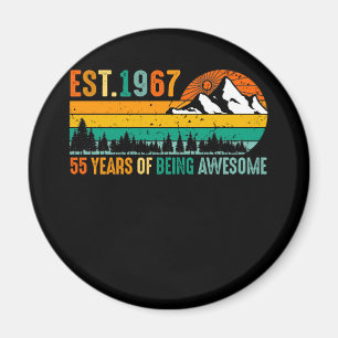 Est. 1967 55 Jahre Phantastisch Vintag 55. Magnet