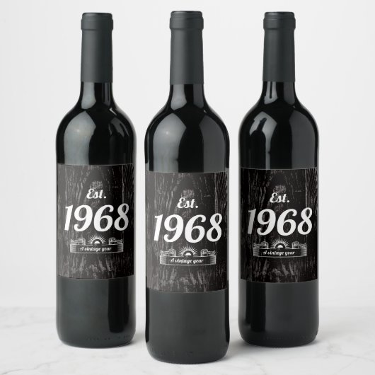 Est. 1968 Vintages Weinetikett (Flaschen)