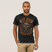Est 1969 Bärtiger Totenkopf Biker T-Shirt (Vorne ganz)