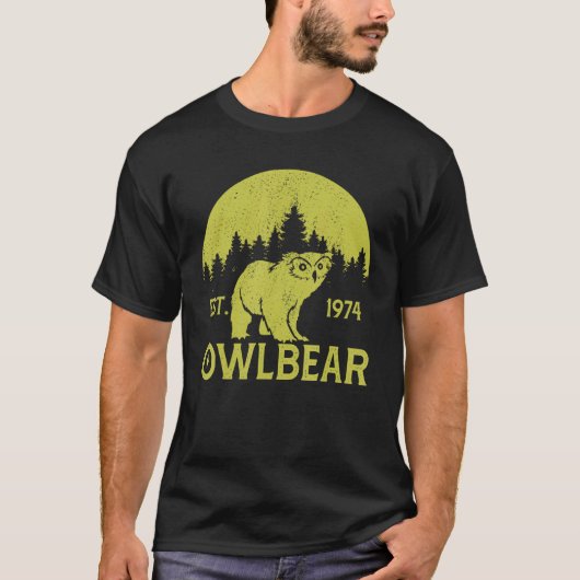 Est 1974 Owlbear Animals Forest Jungle Moon T-Shirt (Vorderseite)
