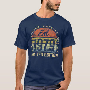 Est 1979 Limitierte Edition 47. Geburtstag Vintage T-Shirt