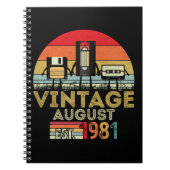 EST 1981 August Vintag 40. Geburtstag Notizblock (Vorderseite)