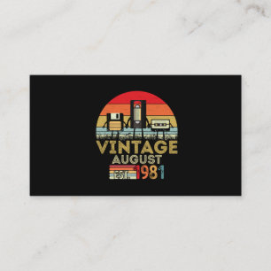 EST 1981 August Vintage 40. Geburtstag Visitenkarte