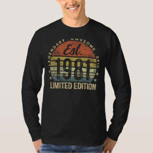 Est 1981 Limited Edition 44. Geburtstag Vintag 44 T-Shirt