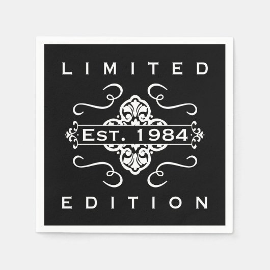 Est. 1984 40. Geburtstag Serviette (Vorderseite)