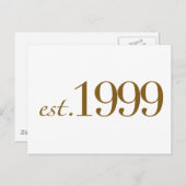 Est 1999 postkarte (Vorne/Hinten)