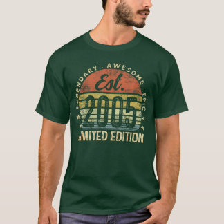 Est 2005 Limited Edition 21. Geburtstagsgeschenke T-Shirt