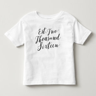 Est. 2016 kleinkind t-shirt