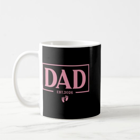 Est 2026 First Time New Daddy Dad To Be Kaffeetasse (Links)